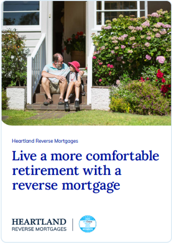 Reverse Mortgage application pack with the title: Live a more comfortable retirement with a reverse mortgage.